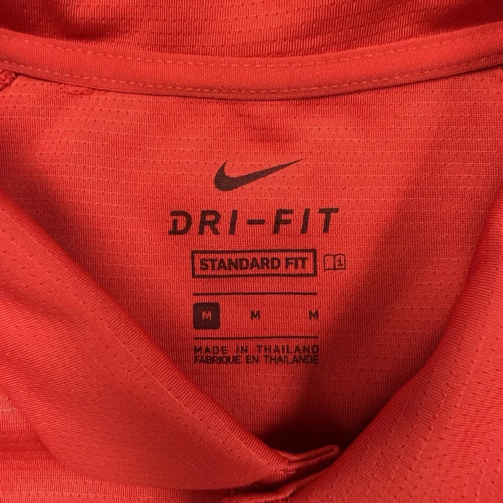 Nike Golf Polo Shirt Standard Fit Dri-Fit Red Men's Size Medium